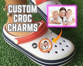 Aangepaste Croc charme, aangepaste schoen charme, aangepaste foto Croc charme, aangepaste foto Croc Jibbitz, foto Croc charme, foto Croc Jibbitz