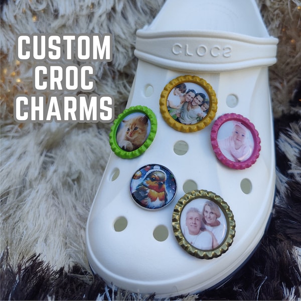 Custom Croc Charm, Custom Shoe Charm, Custom Photo Croc Charm, Custom Photo Croc Jibbitz, Photo Croc Charm, Photo Croc Jibbitz