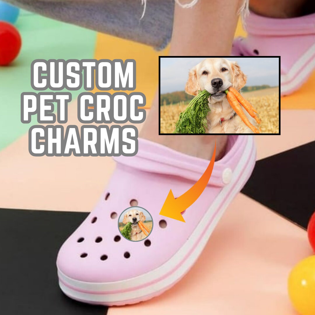 Custom Croc Charm, Custom Shoe Charm, Custom Pet Photo Croc Charm