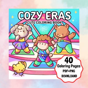 Kolorowanka Przytulne Epoki PDF PNG | 40 Stron Przytulne Sceny Cyfrowe Pobieranie, Relaksujące Wydruki Dla Wszystkich Wiek, Coco Wyo Kolorowanka, Słodkie Kolorowanki