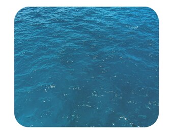 Ocean Water Mouse Pad - Blue Rectangle Desk Mat for Office, Home Decor, Gaming, Non-Slip, Coastal Theme Accessories, Sea Desk Pad