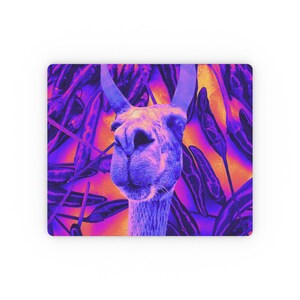 Llama Purple Peppers Mouse Pad, Office Desk Decor, Gaming Desk Accessories, Non-Slip Mousepad, Computer Mouse Mat, Home Office Supplies