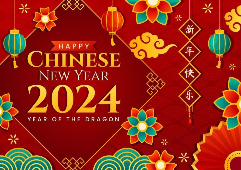 Chinese New Year 2024 Lunar Illustration Part 4 Svg Etsy