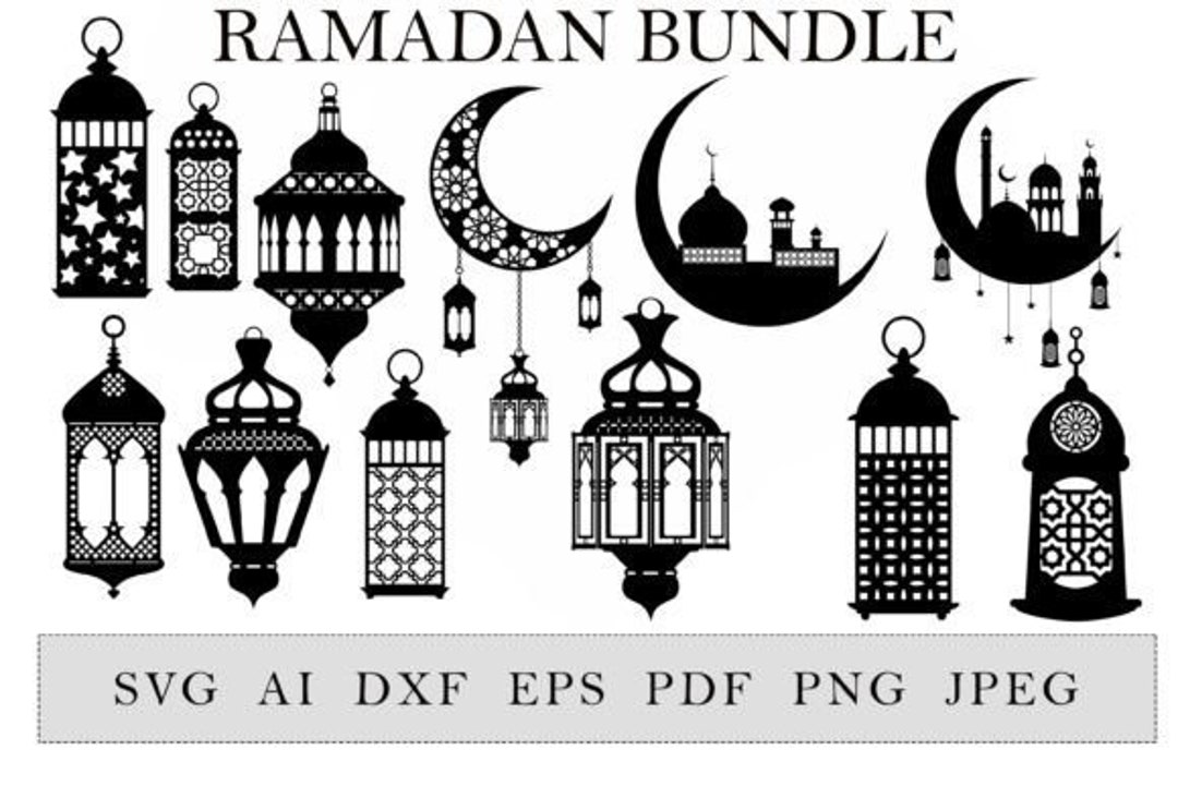Ramadan Lantern SVG Arabic Lantern Bundle Lantern Decoration Islamic