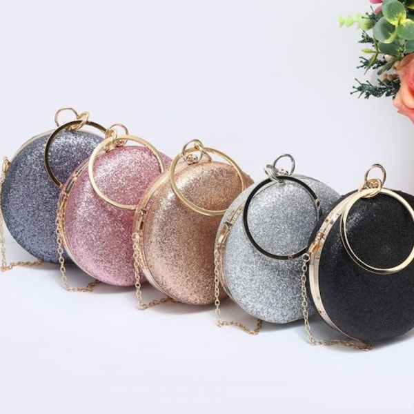 Mini Sac Soirée Noir - Clutch Avec Poignée Top Et Chaîne, Marque I Think Elan Vital, Occasion Idéale Cocktail