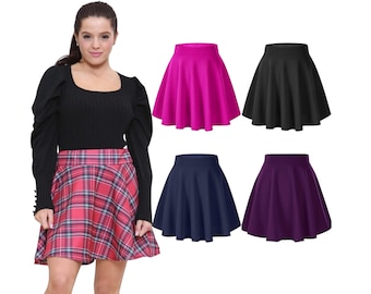 PLEATED School Uniform MINI Skirt, High Waist Schoolgirl SKIRT, Flared Skater Dress Plaid