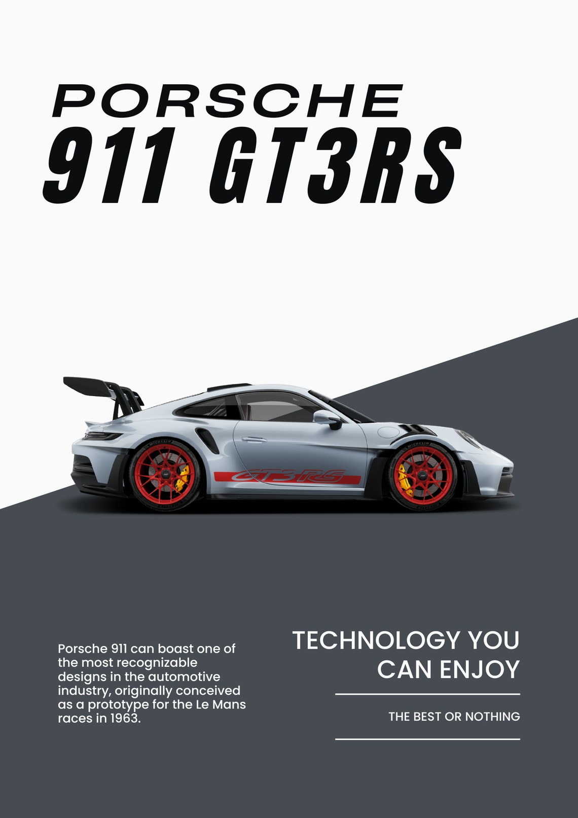 Porsche 911 GT3 RS Poster Etsy