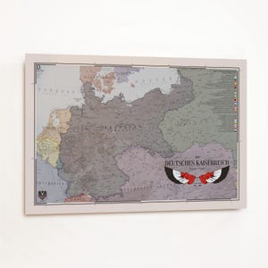 German Empire 1910 Historical Map Print
