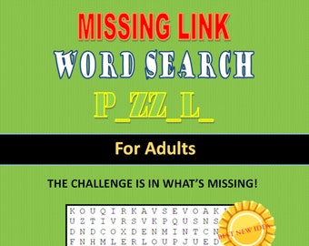 Missing Link Wordsearch Puzzle New Type Of Word Search Double The Trouble Two Level Search PDF Ready To Print Best Puzzle Book. Book 5 of 5