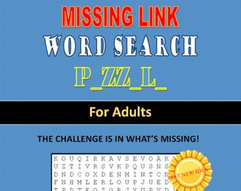 Missing Link Wordsearch Puzzle New Type Of Word Search Double The Trouble Two Level Search PDF Ready To Print Best Puzzle Book. Book 2 of 5