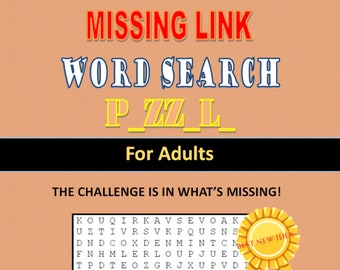 Missing Link Wordsearch Puzzle New Type Of Word Search Double The Trouble Two Level Search PDF Ready To Print Best Puzzle Book. Book 3 of 5