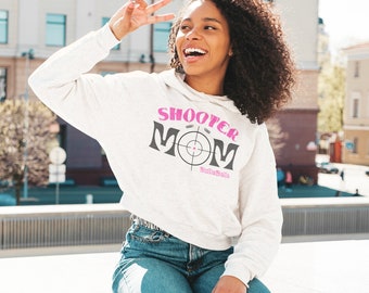 Stylish Shooter Mom Crop Hoodie