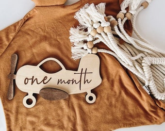Airplane Nursery Decor| Airplane Milestone| Photography Prop| Vintage Plane Decor| Baby shower Gift| New Mom Gift | New Baby