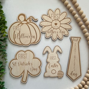 Mis primeros hitos navideños / Disco de madera para hitos de bebé / Tarjetas para hitos de bebé / Mis primeros accesorios fotográficos del 4 de julio / Regalo para mamá primeriza