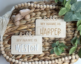 Letrero personalizado con el nombre del bebé: accesorio fotográfico 3D para la habitación de los niños