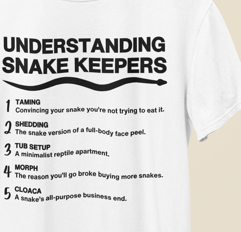 Curated visual reference: Gallery Detail: Understanding Snake Keepers T Shirt Reptile Lover Gift Funny Snake
