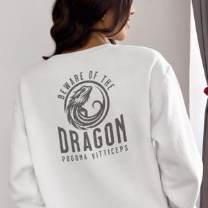 Beware of the Dragon | Bearded Dragon Unisex Crewneck Sweatshirt | Reptile Jumper