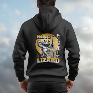 King Lizard Bearded Dragon Unisex Hooded Sweatshirt