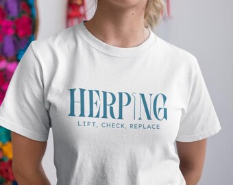 T-shirt Herping | Lift Controleren Vervangen | Reptiel amfibie nerd T-shirt | Shirt herpetologie | Cadeau veldherper