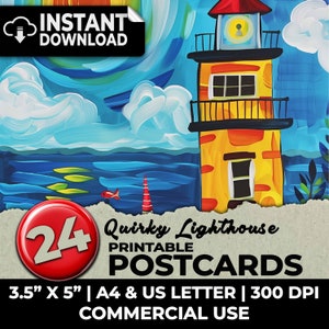 Farol lixo diário cartões postais imprimíveis lixo diário kit efêmera papéis digitais scrapbooking diário páginas suprimentos a4 eua carta