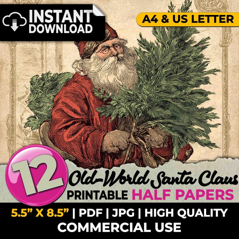 Old-world Santa Claus Vintage Christmas Antique Santa Retro Junk