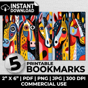 Horse bookmarks, horses, whimsical bookmarks, ephemera printable bookmarks set, romantic tags, journal pages, digital download, bookmark set
