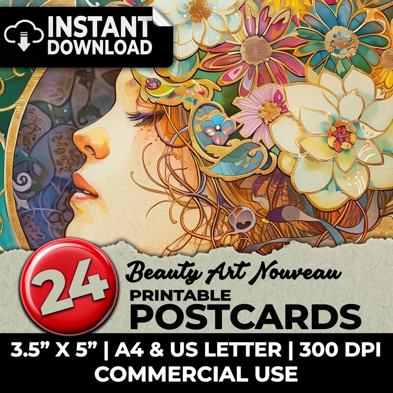 Art Nouveau Letter Paper - Etsy