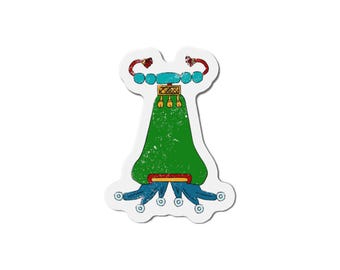 Kuskatan (Cuzcatlan) emblem-Cut Magnets for Home Décor, Fun Kitchen Decor, Unique Gift Idea, Colorful Artwork