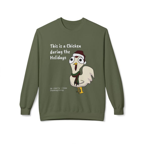 Holiday Chicken - Unisex Midweight Softstyle Fleece Crewneck Sweatshirt