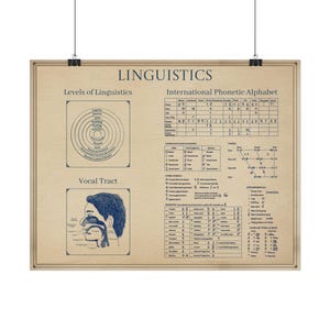 Linguistische Karten - Strukturierte, matte Poster