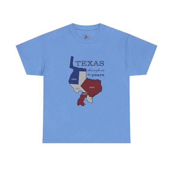Texas Historical Borders Graphic T-shirt, Vintage Texas Tee