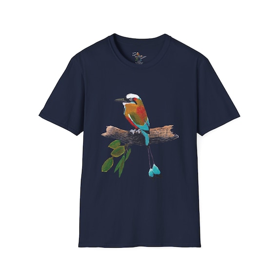 Torogoz/ Guardabarranco / Tolobojo Ceja-Turquesa / Pájaro Toh - Original Artwork - Unisex Softstyle T-Shirt