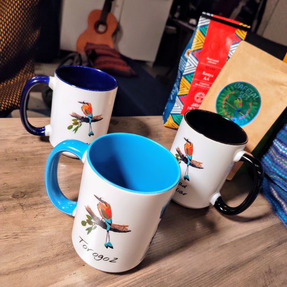 Torogoz Two-Tone Coffee Mugs, 15oz