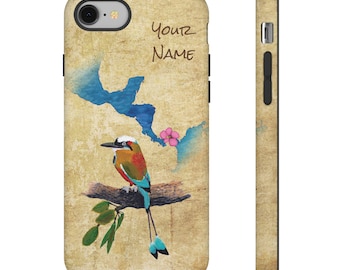 Personalized Central American Art Tough Cases - Featuring the Torogoz / Guardabarranco
