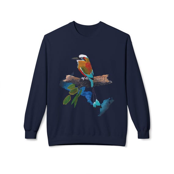 Torogoz / Guardabarranco front, Central America National Birds back - Original Artwork - Crewneck Sweatshirt