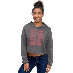 Hockey Girls Merch and Gift - Hockey Crop Hoodie