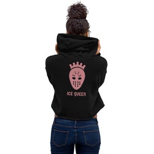 Women&#39;s Hockey Custom Hoodie - Ice Queen Crop Hoodie