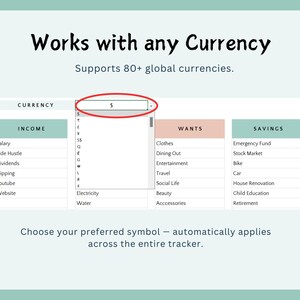 60/25/15 Budget Planner Excel Spreadsheet (Digital Download) imagen 7
