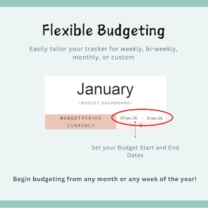 Excel Bi-Weekly Budget Planner Spreadsheet tracker (Digital Download) immagine 7