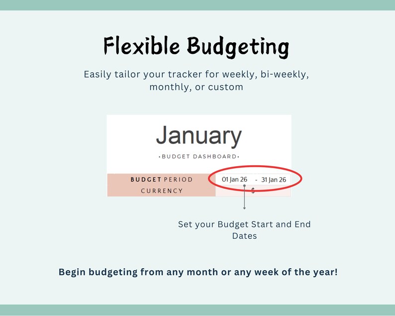 Excel Bi-Weekly Budget Planner Spreadsheet tracker (Digital Download) immagine 7