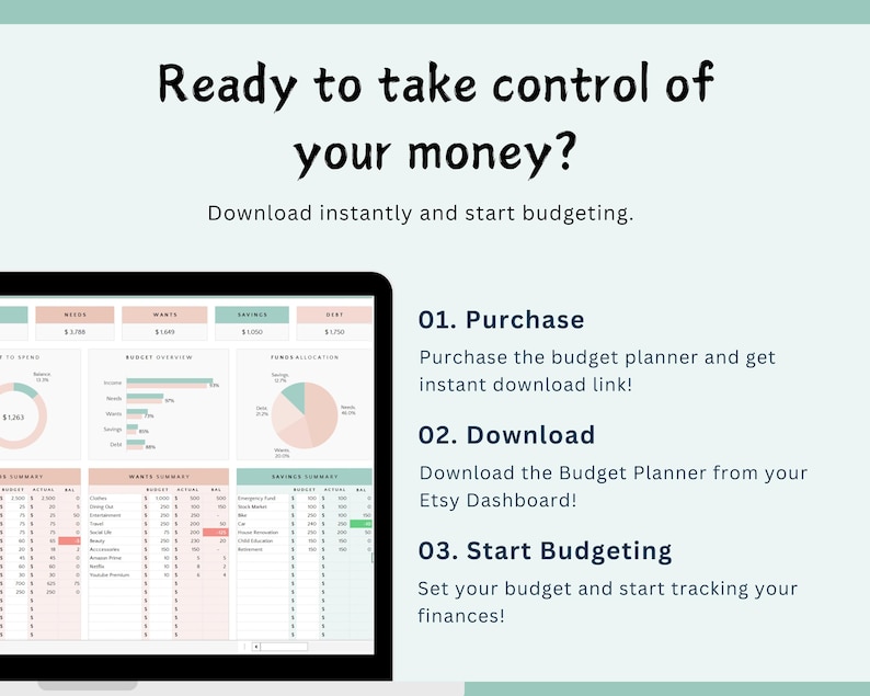 60/25/15 Budget Planner Excel Spreadsheet (Digital Download) imagen 13