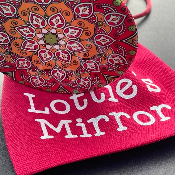 Compact Pocket Mirror with Personalised Gift Bag | Woman’s Ladies Cosmetic Mirror | Makeup Pocket | Bridesmaid Gift | Wedding Favour