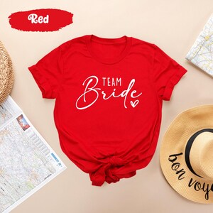Bride Shirts, Bride Team Shirt, Bachelorette Tshirts, Wedding Party Tshirt, Bride Tribe Gift, Team Bride Tees, Hen Party Tee, Team Bride Top image 5