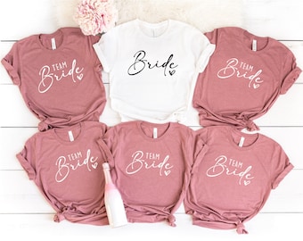 Team Bride T-shirts, Bridal Party Shirts, Hen Party T-shirts