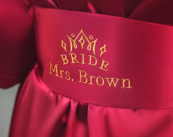 Brudtärnepresent, Broderade brudtärnerockar, Personliga brudrockar, Brudfestrockar, Gåva till brudgummens mor, Satinrockar