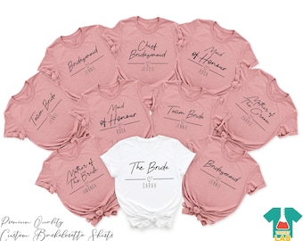 Chemises EVJF, Chemises de mariée, EVJF, Chemise de demoiselle d'honneur, Cadeaux de soirée nuptiale, Chemises tribu de la mariée, Chemises escouade mariée