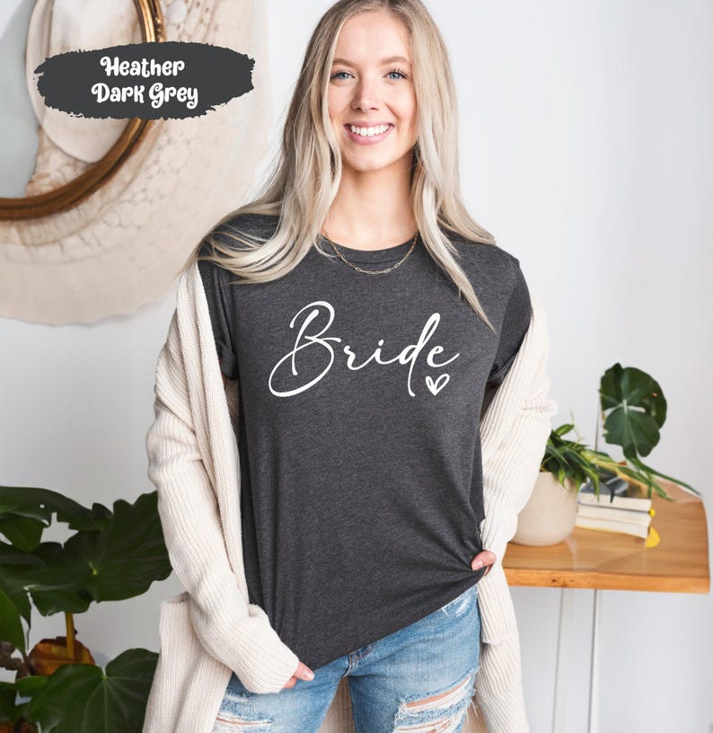 Bride Shirts, Bride Team Shirt, Bachelorette Tshirts, Wedding Party Tshirt, Bride Tribe Gift, Team Bride Tees, Hen Party Tee, Team Bride Top image 2