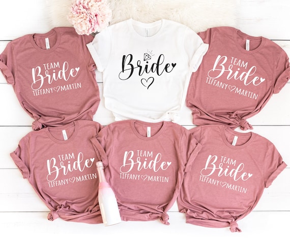 Team Bride Shirts, Bride Shirt, Bride Squad Tshirts, Hen Party T Shirts, Bachelorette Tees, Bridal Party T-Shirt, Wedding Party Tshirt