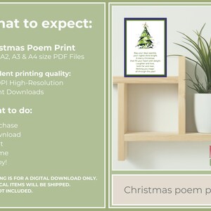 Christmas Poem Print "may Your Days Sparkle" Christmas Poetry Xmas ...