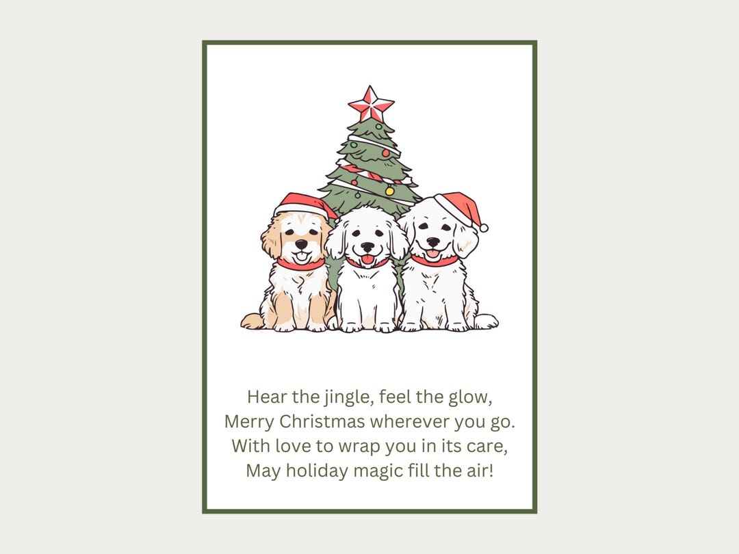 Christmas Poem Print hear the Jingle Christmas Poetry Xmas Prints ...